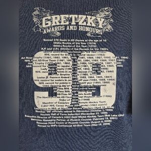 Like New, Vtg, Wayne Gretzky Awards & Honors Navy Tee.